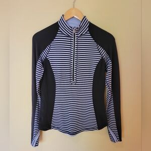 LULULEMON Mock Neck 1/4 zip Top sz. 8 (M) Reversible